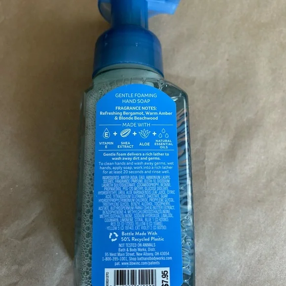 White Barn Bergamot & Beach Wood Foaming Hand Soap - Blue - Picture 2 of 2